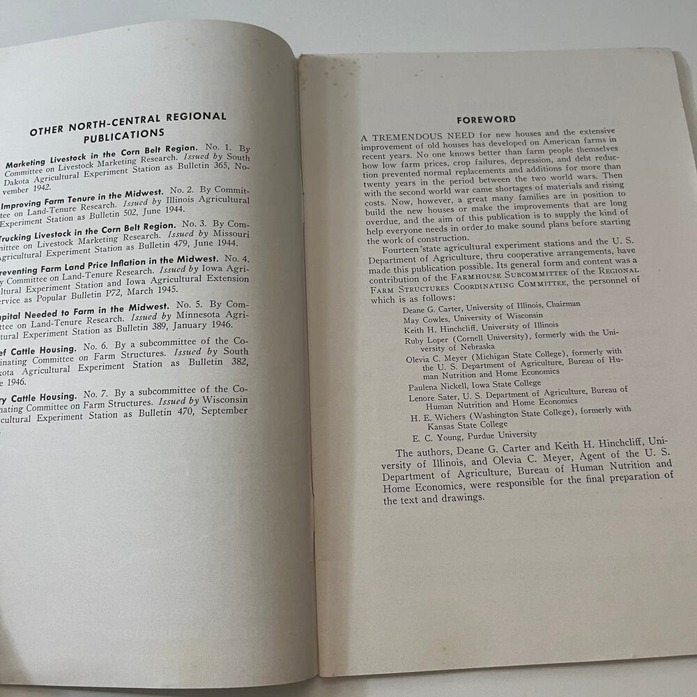 Planning Guide to Build or Remodel Your Farmhouse 1948 Farmers Bulletin TK2-XB3 - Picture 2 of 2